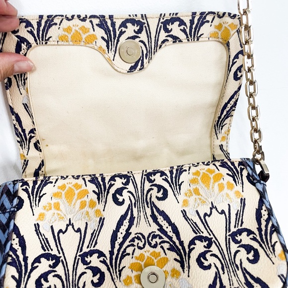 Tory Burch Cream and Yellow Patterned Bag - Picture 4 of 6
